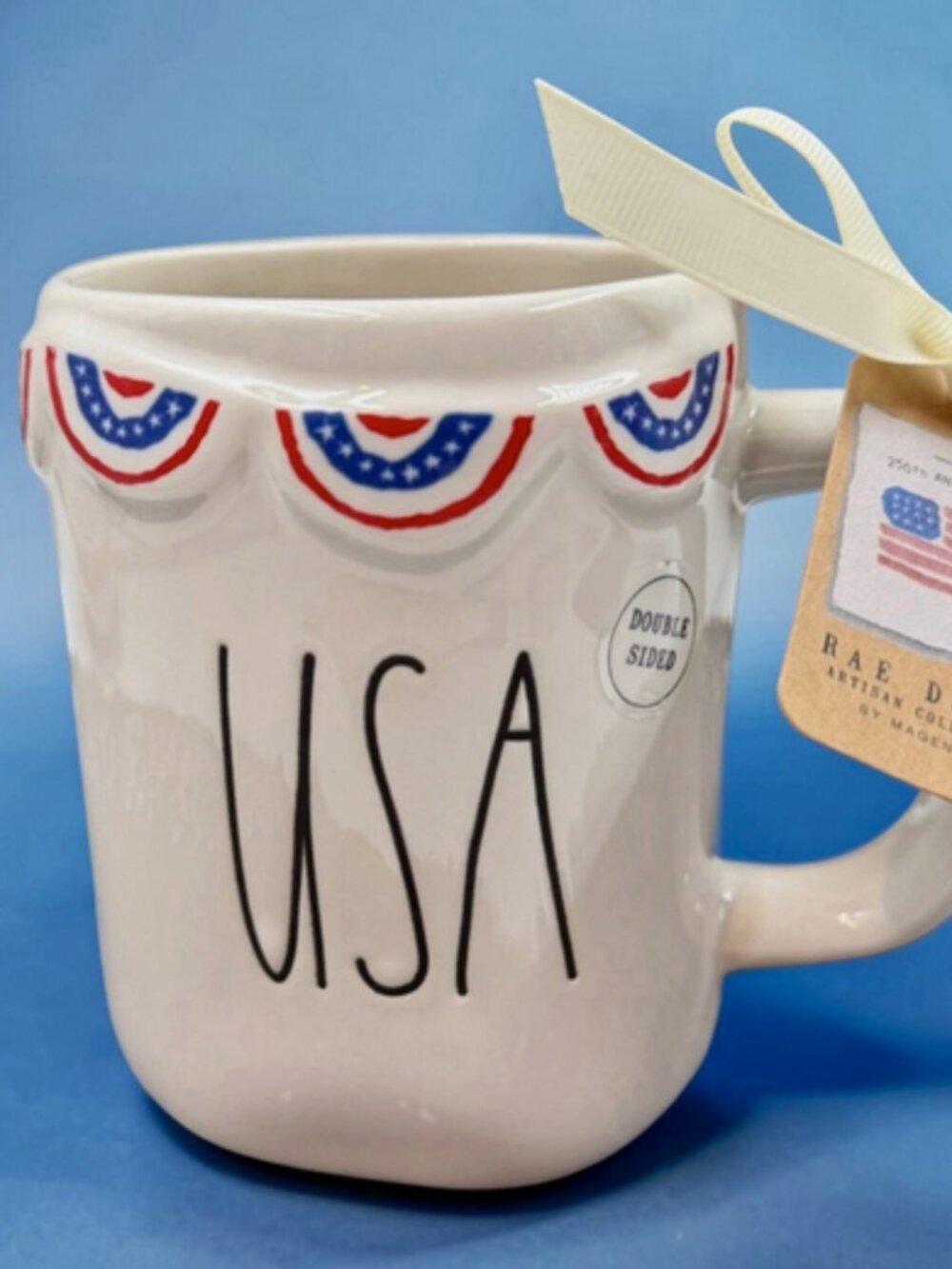 Rae Dunn USA 250th Anniversary Mug 2 Sided 4th Of July